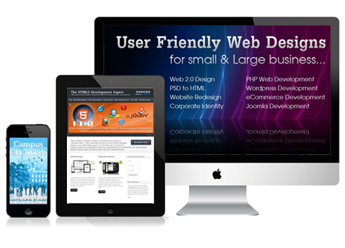 Responsive Web, Mobile, iPhone, iPad, Android, Tablet Websites Prototype Designing & Development
