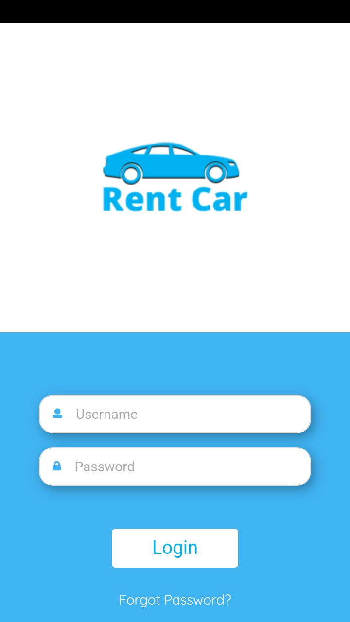 Car Rental App Landing Screen